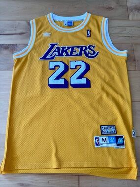 Adidas Stitched Los Angeles Lakers #22 Baylor Gold Basketball Jersey